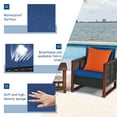 thumbnail image 5 of 3PCS Patio Wicker Furniture Set Rattan Outdoor Sofa Set with Cushion Navy, 5 of 5