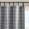thumbnail image 3 of Gracie Mills Brianna Rustic Plaid Faux Leather Tab Top Curtain Panel - GRACE-13261, 3 of 3