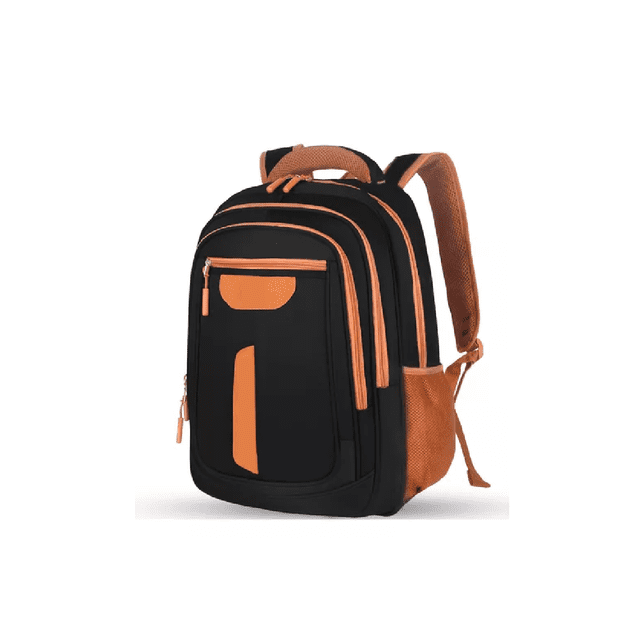 Mochila Para15.6 Pulgadas Laptop Para Viaje Escolar Color Negra Naranja