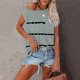 thumbnail image 4 of Moda mujer impreso sin mangas O-cuello bolsillos Casual Tops camiseta blusa Pompotops lopia989512, 4 of 5