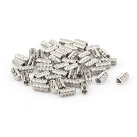

4mm x 8mm Stainless Steel Hexagon Socket Head Set Cup Point Grub Screws 50pcs