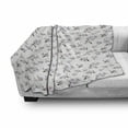 thumbnail image 3 of Almond Blossom Soft Flannel Fleece Throw Blanket, Flower Pattern with Leaves Petals Japanese Garden Design, Cozy Plush for Indoor and Outdoor Use, 50" x 70", Olive Green, by Ambesonne, 3 of 6