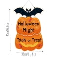 thumbnail image 3 of Halloween Door Hangings Sign, Happy Halloween Paper Farmhouse Wall Decor, Rustic Paper Hanging Decoration Outdoor Signs, For Front Door and Porch Entryway Decor, 3 of 6