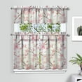thumbnail image 2 of Bohemian Wildflower Curtains 36 Inch Short - 3 Panel Rustic Farmhouse Set with Vintage Botanical Design, Rod Pocket Window Treatment for Country Decor, 2 of 5