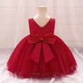 thumbnail image 5 of EnJoCho Flower Girl Dress for Wedding Tulle Satin Bow Shoulder Long A Line Girls First Communio𝗇 Dresses Formal Birthday Gown, 5 of 8