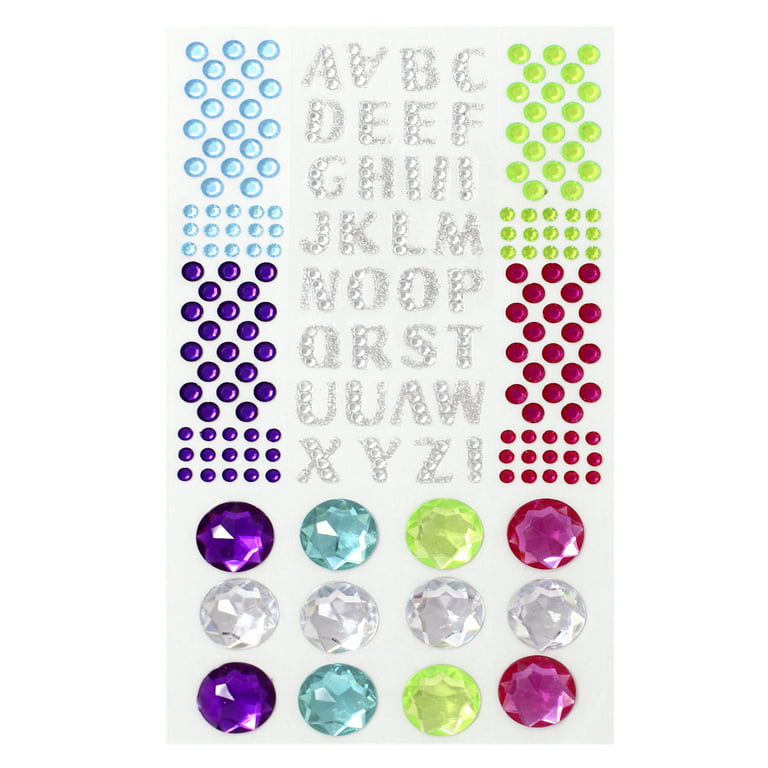 Bling Letter Sticker Sheet A-Z - 1 Inch (Assorted Colors) - Mum Factory  Outlet™