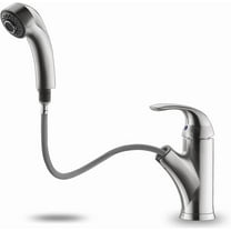 Kitchen Faucet with Sprayer, Brushed Nickel Kitchen Sink Faucet with Pull Out Sprayer, Single Handle 1 Hole Kitchen Faucets Solid Brass Commercial RV Kitchen Faucet 2 Modes & 150°Rotation & No Lead