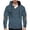 Blue*, variant on Men's Loose Fit Hoodie Henley Snap Neck Elbow Patch Detail Adjustable Drawstring Long Sleeve Outerwear Black