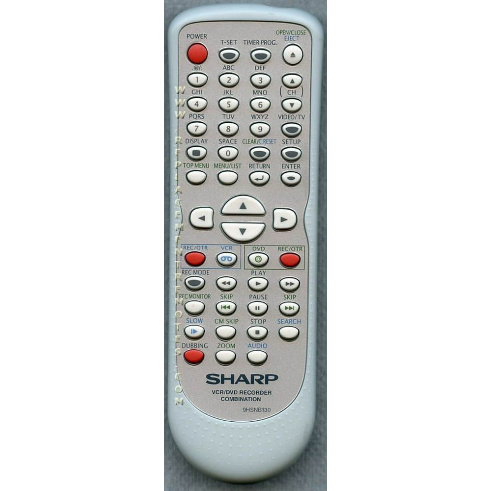 SHARP 9HSNB130UD (p/n 9HSNB130UD) DVD/VCR Combo Player Remote Control