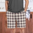 thumbnail image 7 of GZHJMY Buffalo Plaid Pajama Pants Short for Men, Lounge Pants Lightweight Men Pajama Bottoms with Drawstring Pockets, Christmas New Year Birthday Gifts, X-Large, 7 of 7