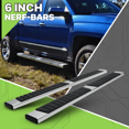 thumbnail image 2 of Magshion Pair Chrome 6" Side Step Running Board Nerf Bar for 2015-2022 Chevrolet Colorado, 2015-2022 GMC Canyon and Extended Cab Models Only, 2 of 9