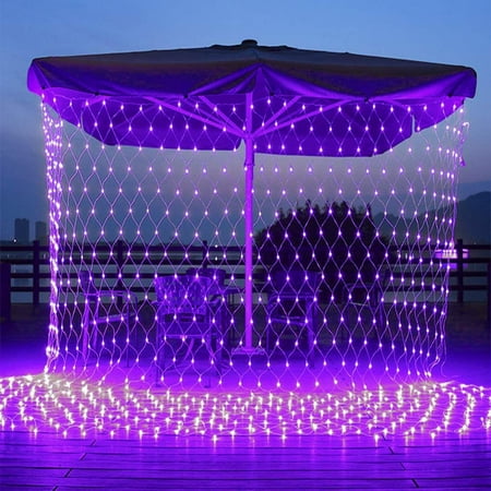 11.5ft x 5ft 360 LED Connectable LED Net Light, 8 Modes Low Voltage ...