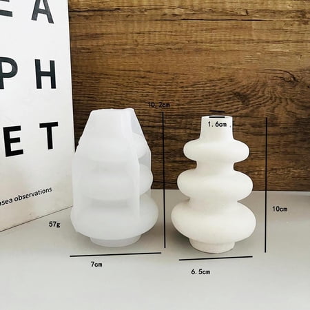S/L Circular Vase Silicone Mold Flower Vase Gypsum Mold Resin Mold