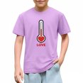 thumbnail image 3 of e Short Sleeve Tops for Kids Girl Boy Summer Fall Lover Graphic Happy Gift Valentines Lounge Kawaii Tops Shirt Blouse Child 2026 Clothes Fashion 9 Years, 3 of 9