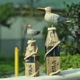thumbnail image 1 of Estatua rústica de gaviota, escultura de simulación, decoración de , decoraciones náuticas de resina, adornos para pequeña sala de jardín, librería, CUTICAT Estatua de gaviota, 1 of 5