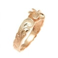 thumbnail image 4 of Sterling silver 925 Hawaiian scroll pink rose gold plated cz plumeria flower ring size 7.5, 4 of 5