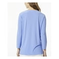 thumbnail image 2 of JONES NEW YORK Womens Blue Long Sleeve V Neck Blouse M, 2 of 4