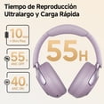 thumbnail image 4 of Audífonos De Diadema QCY H3PRO Bluetooth Inalámbricos 50dB Cancelación de Ruido Activa Violeta, 4 of 8