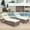 White, variant on Wiilayok Outdoor Chaise Lounge Set of 2,Rattan Wicker Chaise Lounge with Adjustable Backrest, Outdoor Reclining Chairs for Garden Pool Backyard Deck,White