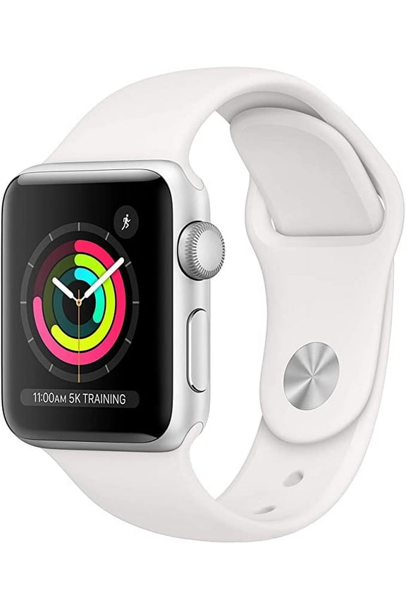 Pre-Owned Apple Watch Series 3 38MM Silver - Aluminum Case - White Sport Band