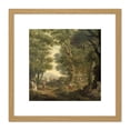 thumbnail image 1 of Andriessen Arcadian Landscape 8X8 Inch Square Wooden Framed Wall Art Print Picture with Mount, 1 of 4