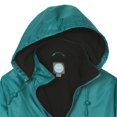 thumbnail image 3 of totes Womens Rain Jacket with Hood Rain Coat for Women Waterproof Womens Coats, Everglade, 3X, 3 of 3