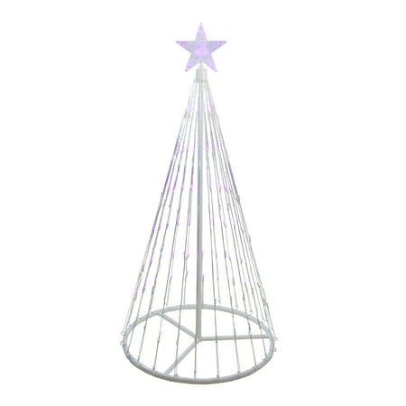 4' Purple LED Lighted Show Cone Christmas Tree Outdoor