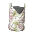 thumbnail image 1 of Floral Laundry Bag, Bunches of Wild Flowers Encoloured with the Style of Watercolor Vintage Inspirations, Basket with Handles Drawstring Closure for Laundromats, 13" x 19", Multicolor, by Ambesonne, 1 of 4