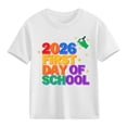 thumbnail image 4 of Kids Back To School T Shirt Crew Neck Short Sleeve Stylish Print Pullover Tops Casual Loose Summer Outfits (9 Years, White), 4 of 9