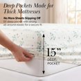 thumbnail image 3 of Southshore Fine Linens Shamrock Breeze White Botanical Leaf Sheet Set, Ultra Soft Brushed Microfiber, 15 Inch Deep Pocket, 4 PCS, 1 Flat Sheet, 1 Fitted Sheet and 2 King Pillowcases, King, 3 of 9