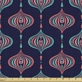 thumbnail image 1 of Geometrical Sofa Upholstery Fabric by the Yard, Abstract Demonstration of Colorful Ogee Inspired Ornaments on a Dark Background, Decorative Fabric for DIY and Home Accents, Multicolor by Ambesonne, 1 of 5