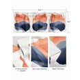 thumbnail image 3 of Navy Blue Abstract Art Curtain Valance for Windows/Living Room/Kitchen/Bathroom/Café, Short Rod Pocket Tier Curtain Window Treatment Panel Modern Art Geometric Aesthetics Topper Curtain 42''x18'', 3 of 6