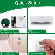 Smart Caregiver Two Call Buttons & Wireless Caregiver Pager