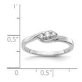 thumbnail image 2 of 14K White Gold Ring Band Diamond Round, Size 5, 2 of 2