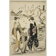 thumbnail image 2 of Chōbunsai Eishi 17x24 Black Ornate Framed Double Matted Museum Art Print Titled: The Priest Kisen, from the Series ‘Six Immortal Poets (Rokkasen)’ (C. 1789-90), 2 of 5