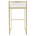thumbnail image 5 of LumiSource Fuji Gold Barstool Set (2) - White Velvet, 34" Stackable Bar Stools for Kitchen &amp; Home Bar. Glam Design, Easy Storage., 5 of 6