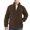 Coffee, variant on PiGOGI Men's Winter Coats Hooded Casual Jacket Outdoor Zipper Solid Color Long Sleeved Top with Zipper Pockets Gray M