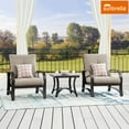 thumbnail image 2 of Ulax Furniture Patio Aluminum Club Chairs Indoor Outdoor Set of 2 Conversation Seating with Sunbrella Cushion Covers, 2 of 7