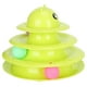 thumbnail image 4 of Torre de 3 niveles para gatos con 3 bolas rodantes, pistas interactivas antideslizantes para mascotas, juguete para jugar (verde), 4 of 12