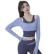 thumbnail image 5 of Conjunto de dos piezas de ropa deportiva ajustada de secado rápido para mujer, para correr, fitness, yoga y manga larga, 5 of 5