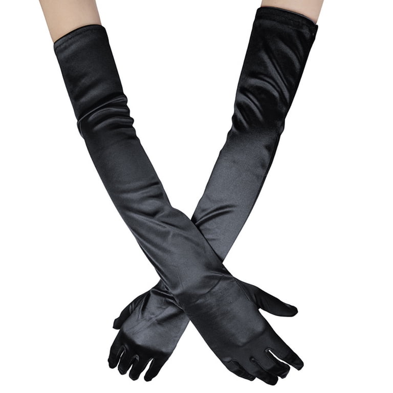 Fdelink Adult Women Gloves Long Evening Performance Wedding Dress Gloves  Long Sleeve Gloves (Black) - Walmart.com