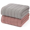 thumbnail image 1 of Uego de Toallas de Bano 2 Pack Grandes para Cuerpo Toalla De Baño 100% Algodón Ultra Suaves Adecuado para Natación Playa y SPA(Rojo+Gris), 1 of 7