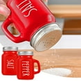 thumbnail image 2 of And Pepper Shakers Set Glass Kitchen for Home and Events - Modern Stainless Steel Lids Shaker Sets 2PCS, 2 of 9