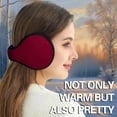 thumbnail image 4 of 2Pcs Winter Ear Muffs for Men Women Classic Unisex Fleece Ear Warmers for Cold Weather Behind the Head Earmuffs Adjustable, 4 of 7