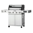 thumbnail image 7 of Denali 4-Burner Propane Gas Grill in Stainless with Clearview Lid, 3-Phase LED Controls, Grill Cover, and Side Burner, 7 of 7