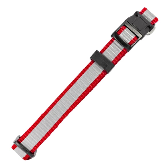 Percell Pet System Co., Ltd Adjustable Reflective Nylon Dog Collar, 5/8" (10"-16")