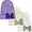 Lavender/Purple/White/Titanium/Natural/Heather, variant on Marky G Apparel 100% Cotton Baby Rib Bow Cap (Pack of 3)