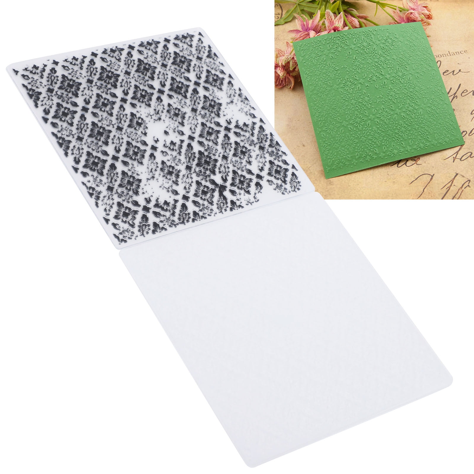 Plastic Embossing Folders,4Pcs DIY Plastic Embossing Folders Card Making Scrapbooking Embossed Template Paper Craft