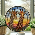 thumbnail image 2 of Hanging Stained Glass for Windows Giraffes - Stained Glass for Windows Giraffes, Festival Gift Ornament, Year-Round Decorative Piece, Home Wall & Window Art, 2 of 6