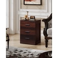 thumbnail image 5 of GALAXHERO 3 Drawer Night Stands for Bedroom, Espresso Tall Nightstand with Storage Cabinets, Wooden Bedside Table End Table for Living Room, 5 of 7